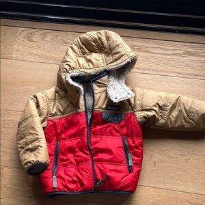 Patagonia Kids Puffer Jacket - Red and Tan